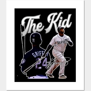 Ken Griffey Jr The Kid Basketball Legend Signature Vintage Retro 80s 90s Bootleg Rap Style Posters and Art